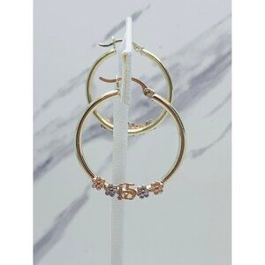 ❤️ Real 10k Gold Hoops  ❤️ quinceañera sweet 15